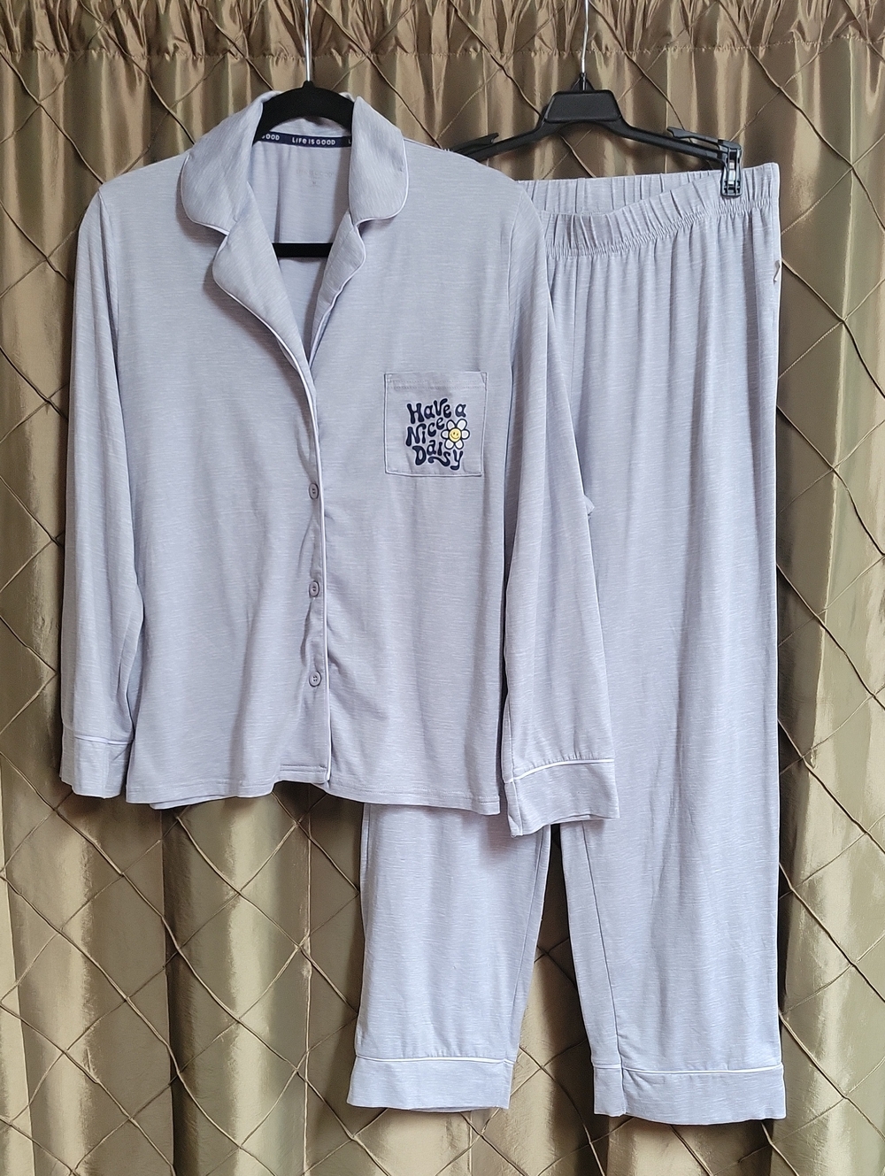 EUC- Life is Good 'Have a Nice Daisy' 2pc PJ Set